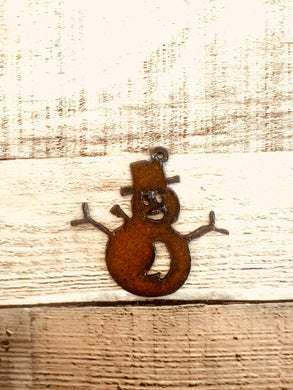 Universal Ironworks Inc - Frosty Snowman Christmas Charm Pendant Rustic Metal