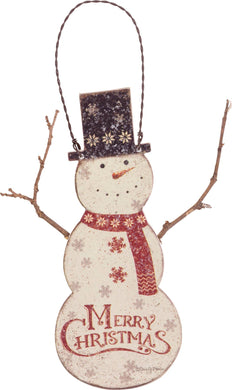 Primitives by Kathy - Merry Christmas Snowman Ornament