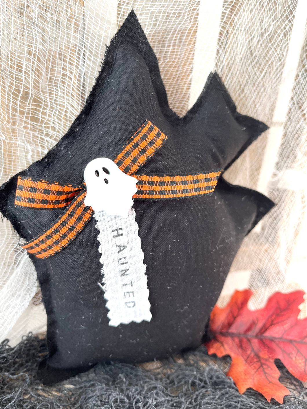 Kate + Em - Halloween Haunted House Mini Pillow | Home Decor