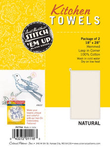 Colonial Patterns, Inc. - Aunt Martha's® Farmhouse Solid Natural Dishtowel BULK 50