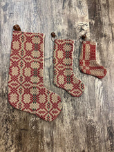 Load image into Gallery viewer, Raggedy Junction - Coverlet Lg Stocking 15x9", handmade