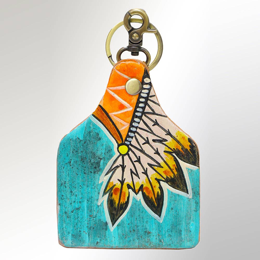 ADKRM105 Hand Painted Genuine Leather Keyring