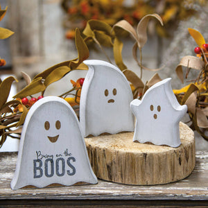 The Hearthside Collection - 3/Set, Bring On the Boos Wooden Ghosts