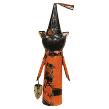 Load image into Gallery viewer, CWI Gifts - Recycled Metal Witch Cat w/Skull Candy Bucket