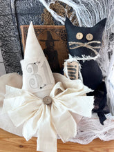 Load image into Gallery viewer, Kate + Em - Primitive Witch Hat Natural Cotton 2, Halloween Home Decor