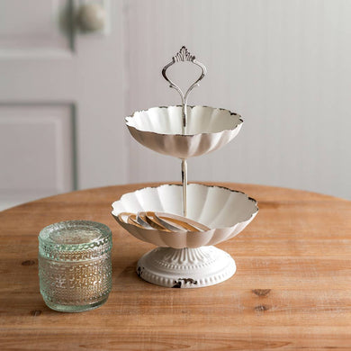 CTW Home Collection - Mini Two-Tier Scalloped Tray
