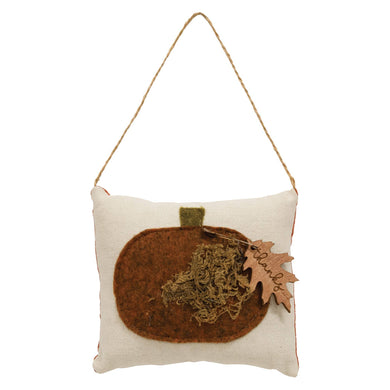 The Hearthside Collection - Thanks Pumpkin Pillow Ornament