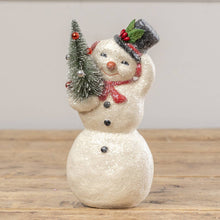 Load image into Gallery viewer, 8.25&quot; RED NOSE SNOWMAN W/ TREE