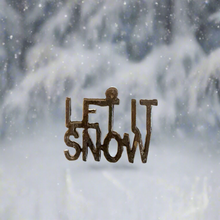 Load image into Gallery viewer, Universal Ironworks USA - Let it Snow Word Charm Pendant Rustic Metal