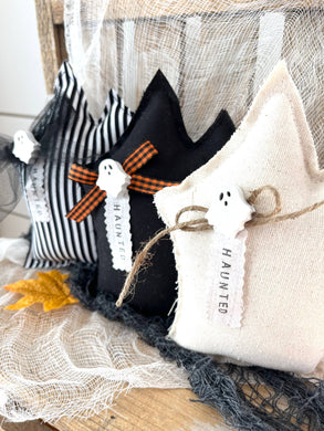 Kate + Em - Halloween Haunted House Mini Pillow | Home Decor