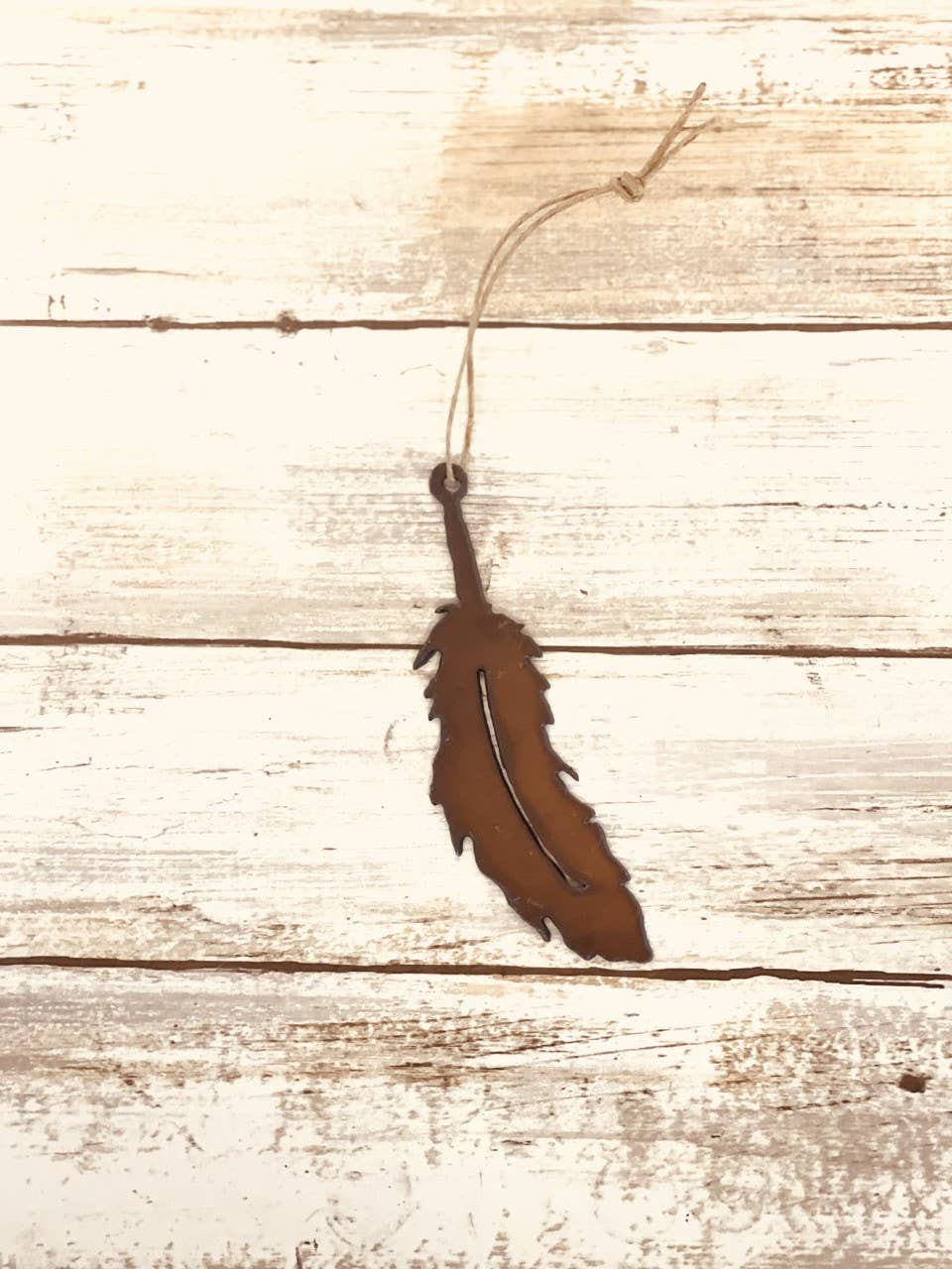 Single Feather Native Rustic Ornament