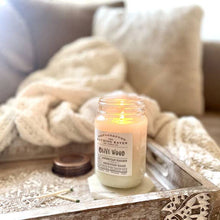 Load image into Gallery viewer, The Bathing Raven Candle Co. - Olive Wood | Farmhouse Mason Collection Soy Candle