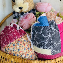 Load image into Gallery viewer, A Gnome on the Roam - Vintage Fabric Easter Eggs made from upcycled quilts