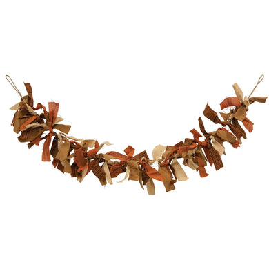 The Hearthside Collection - Primitive Fall Colors Rag Garland