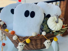 Load image into Gallery viewer, A Gnome on the Roam - Halloween handmade Sherpa Plush Ghost - 12&quot;x14&quot; felt eyes