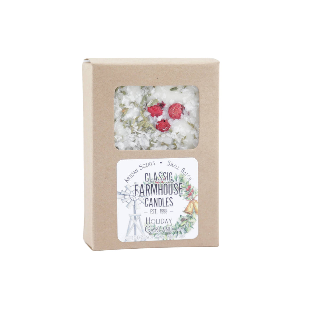 Classic Farmhouse Candles - Soy Wax Melt Bar - Holiday Garland