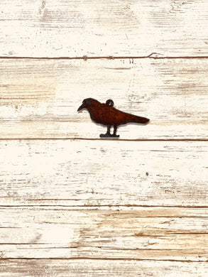 Crow Rusty Metal Charm Pendant