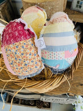 Load image into Gallery viewer, A Gnome on the Roam - Vintage Fabric Easter Eggs made from upcycled quilts