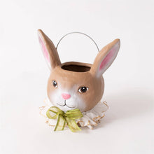 Load image into Gallery viewer, Audrey's Home &amp; Gift - Party Rabbit Papier Mache Bucket