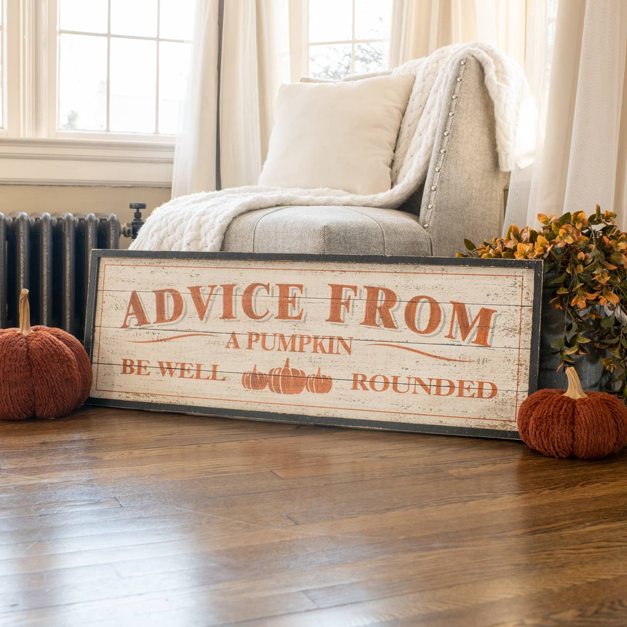 ADVICE FROM A PUMKPIN SIGN