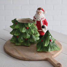 Load image into Gallery viewer, Santa and Tree Cookie Jar