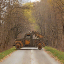 Load image into Gallery viewer, Universal Ironworks USA - Vintage Truck with Pine Tree Rustic Metal Ornament