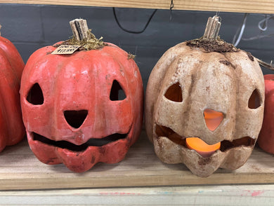 Raggedy Junction - Carved Primitve grungy Halloween Jack O'Lantern pumpkin 106