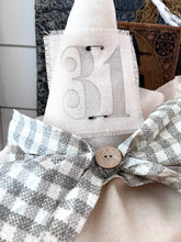 Load image into Gallery viewer, Kate + Em - Primitive Witch Hat Natural Cotton 2, Halloween Home Decor