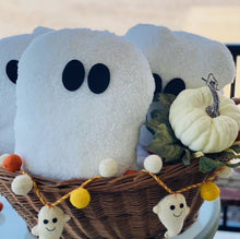 Load image into Gallery viewer, A Gnome on the Roam - Halloween handmade Sherpa Plush Ghost - 12&quot;x14&quot; felt eyes