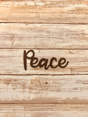 Peace Cursive word Magnet