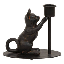 Load image into Gallery viewer, CWI Gifts - Playful Cat Iron Taper Candle Holder