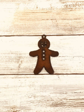 Universal Ironworks USA - Gingerbread Man Charm Rustic Metal DIY Gi Tie on Pendant