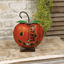 Load image into Gallery viewer, CWI Gifts - Recycled Metal Jack O Lantern Luminary