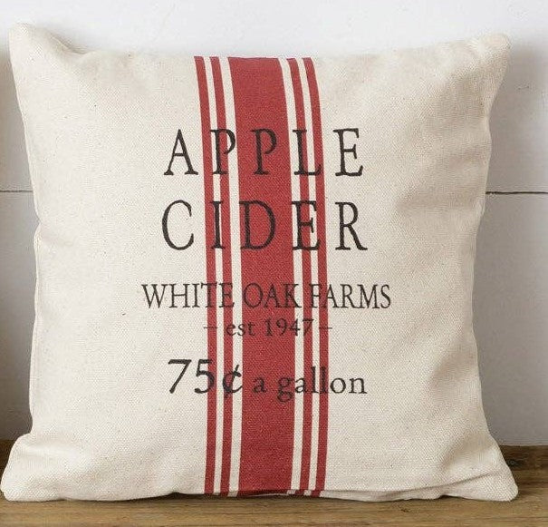 Audrey's Home & Gift - Grain Sack Pillows - Pumpkin, Apple, Corn