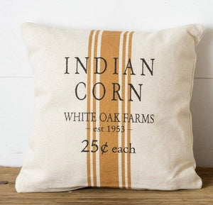Audrey's Home & Gift - Grain Sack Pillows - Pumpkin, Apple, Corn