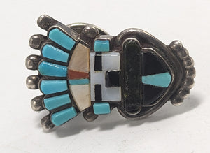 Zuni Kachina Multistone Tie Tack