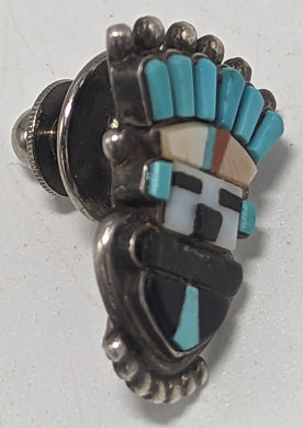 Zuni Kachina Multistone Tie Tack