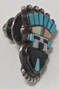 Zuni Kachina Multistone Tie Tack