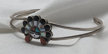 Load image into Gallery viewer, Andrew Laahte Zuni Sunface Multistone Inlay Cuff Bracelet