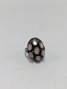 Size 8 Southwestern Style MOP Cluster Ring