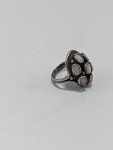 Size 8 Southwestern Style MOP Cluster Ring